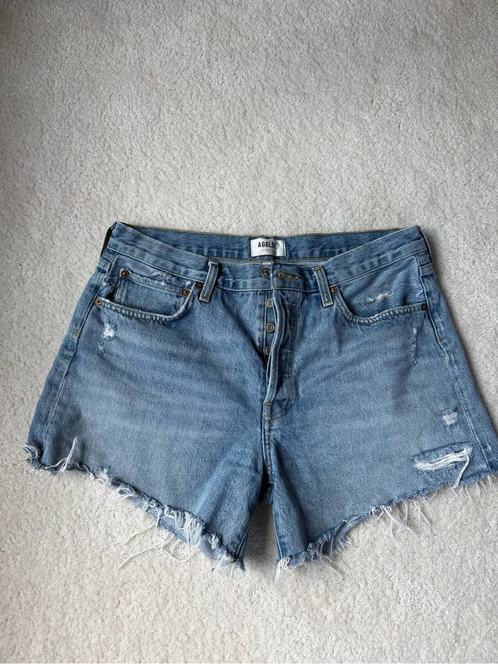 AGOLDE Parker Long Denim Short